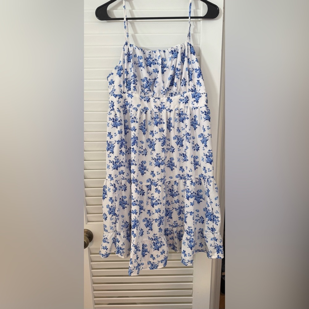 SHEIN Printed Mini Babydoll Dress